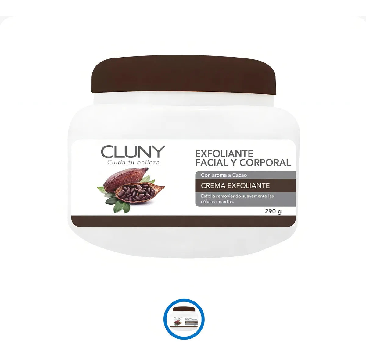 Cluny Exfoliante Facial y Corporal de Cacao 290 grs